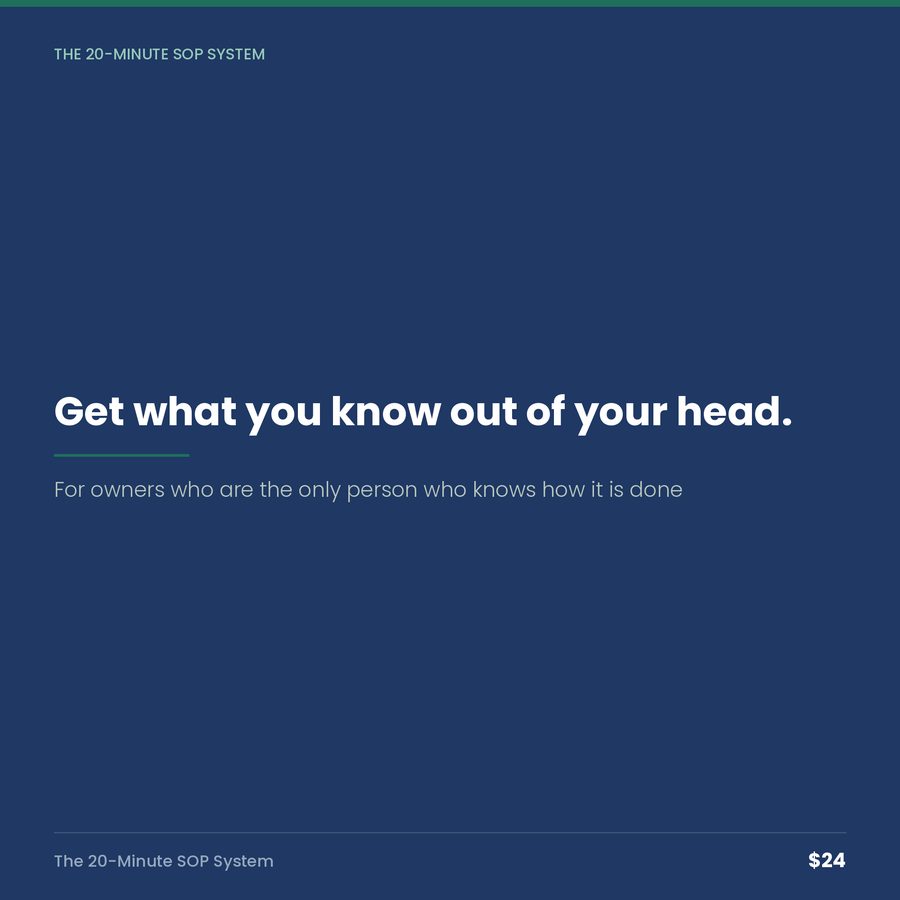 The 20-Minute SOP System — quote