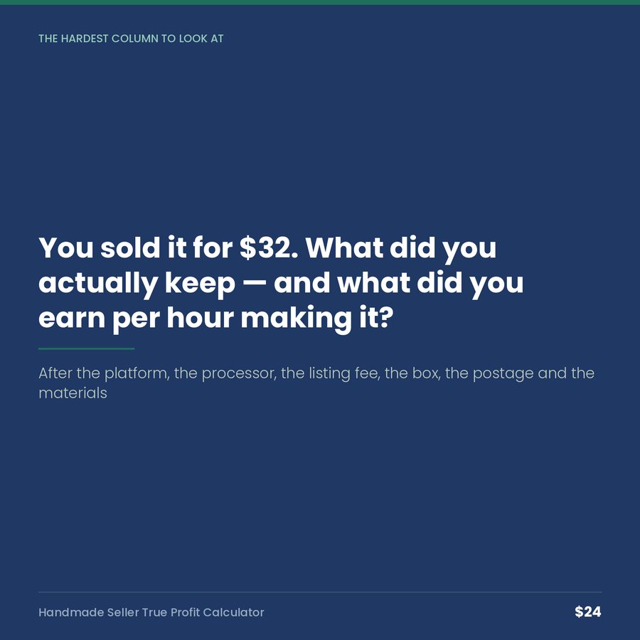 Handmade Seller True Profit Calculator — quote