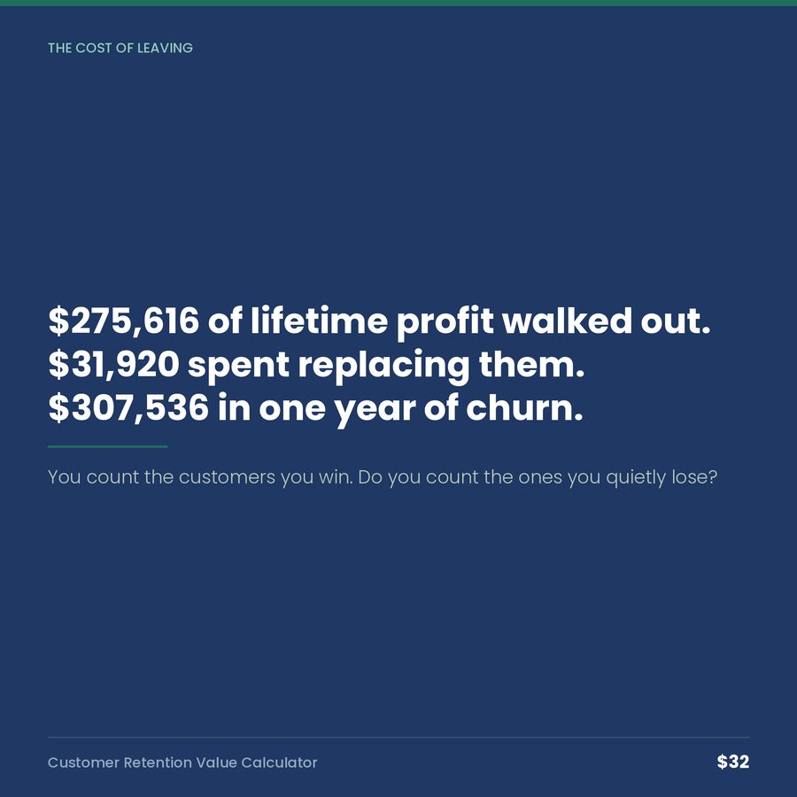 Customer Retention Value Calculator — quote