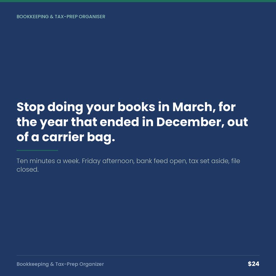 Small Business Bookkeeping & Tax-Prep Organizer — quote