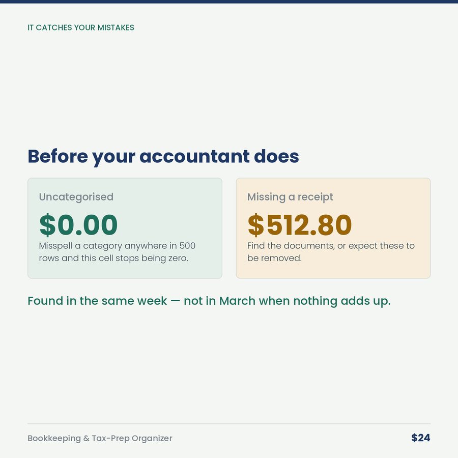 Small Business Bookkeeping & Tax-Prep Organizer — compare