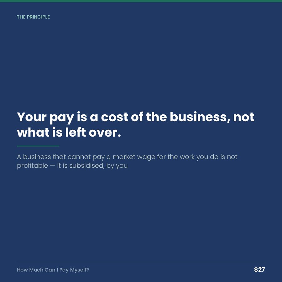 How Much Can I Pay Myself? — quote