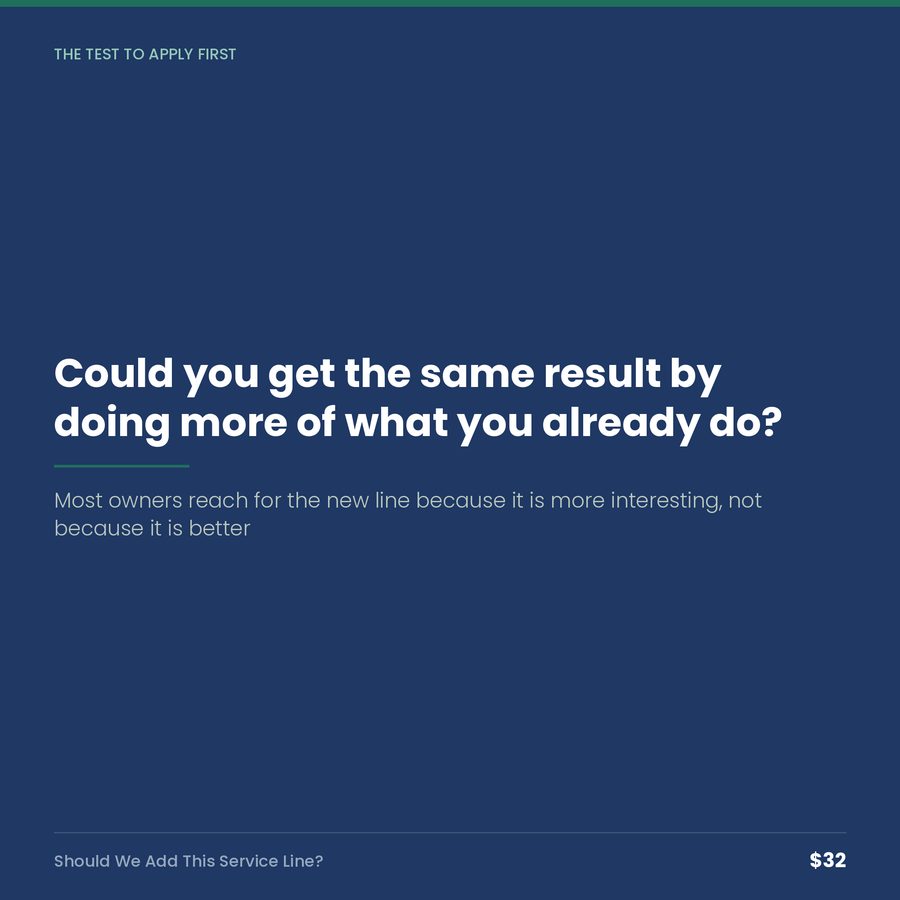Should We Add This Service Line? — quote