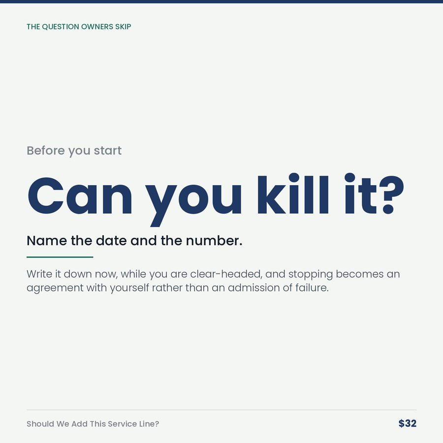 Should We Add This Service Line? — stat