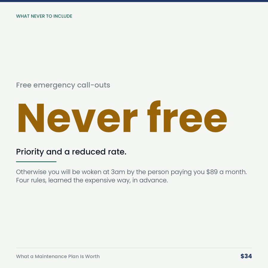 What Would a Maintenance Plan Be Worth? — stat