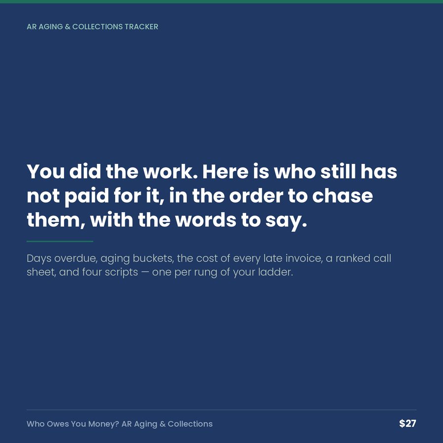 Who Owes You Money? AR Aging & Collections Tracker — quote