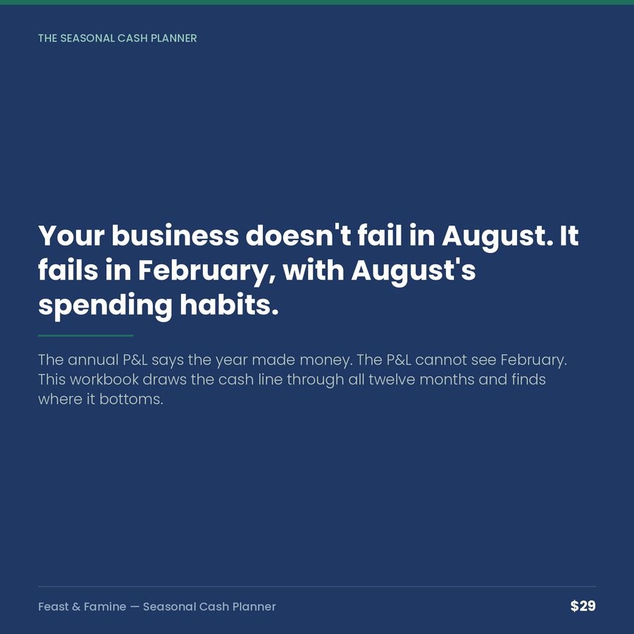 Feast & Famine: The Seasonal Cash Planner — quote