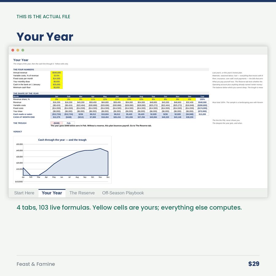 Feast & Famine: The Seasonal Cash Planner