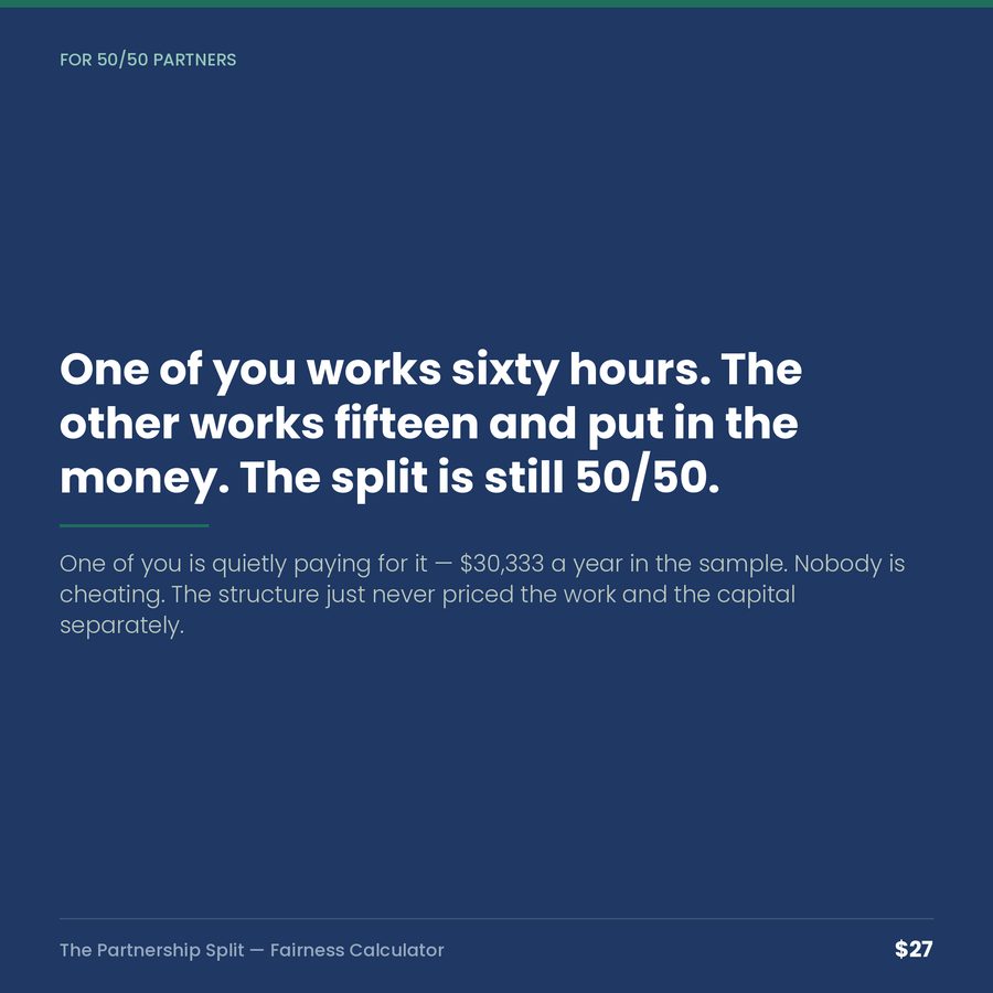 The Partnership Split: Fairness Calculator for Business Partners — quote
