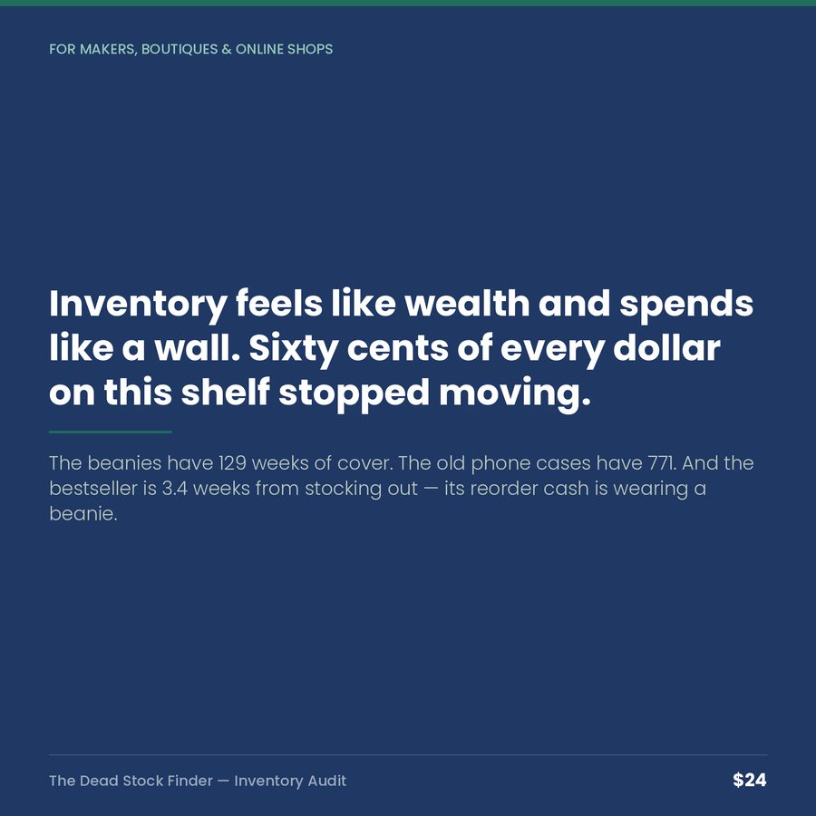 The Dead Stock Finder: Inventory Cash Audit & Markdown Plan — quote