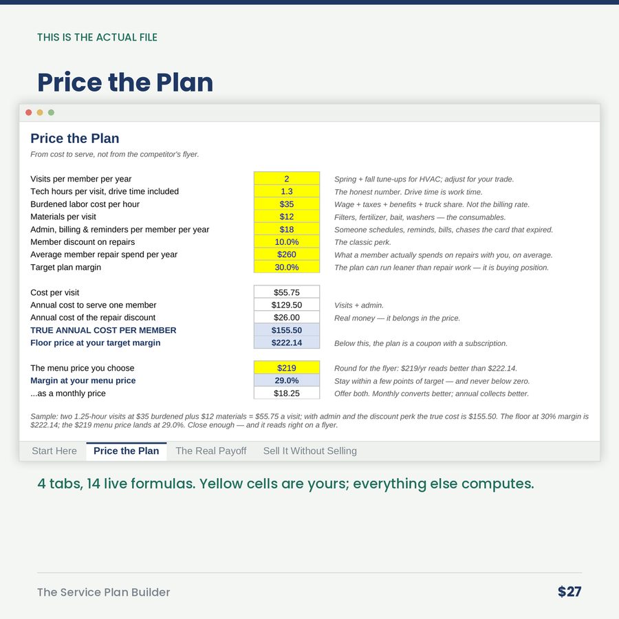 The Service Plan Builder: Maintenance Agreements That Pay Twice