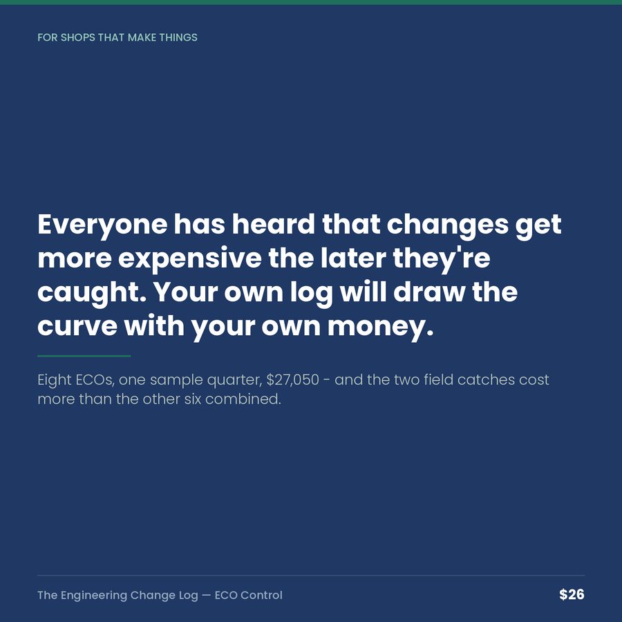 The Engineering Change Log: ECO Control for Small Shops — quote