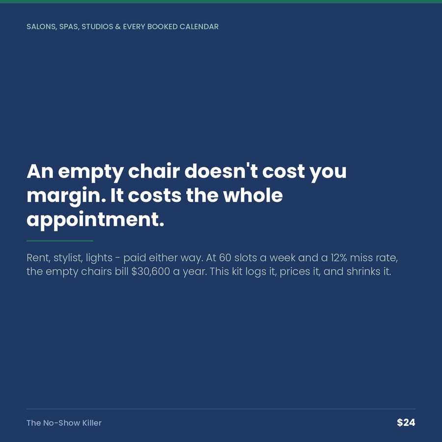 The No-Show Killer: The Empty-Chair Bill & the Policy That Shrinks It — quote