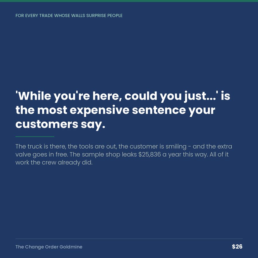 The Change Order Goldmine: Where Job Margin Hides, Leaks, or Gets Signed — quote