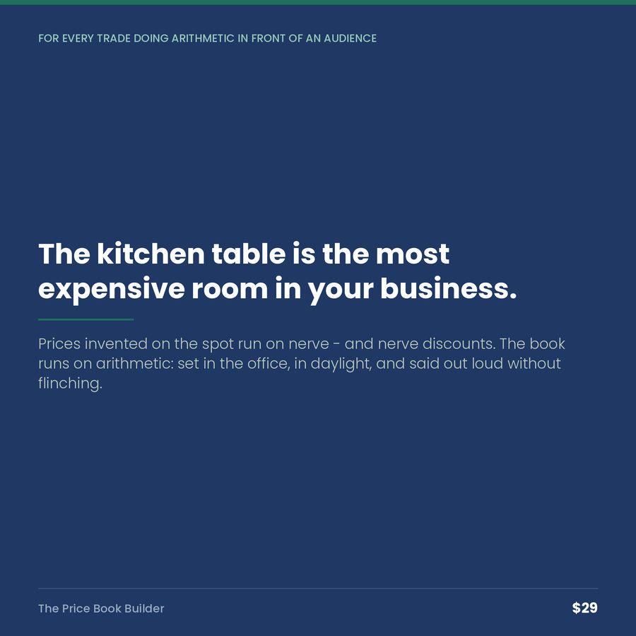 The Price Book Builder: Flat-Rate Prices From Your Real Costs, Not Your Nerve — quote
