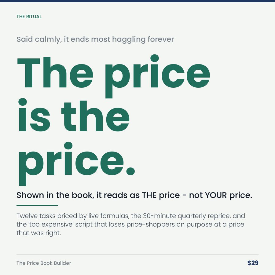 The Price Book Builder: Flat-Rate Prices From Your Real Costs, Not Your Nerve — stat