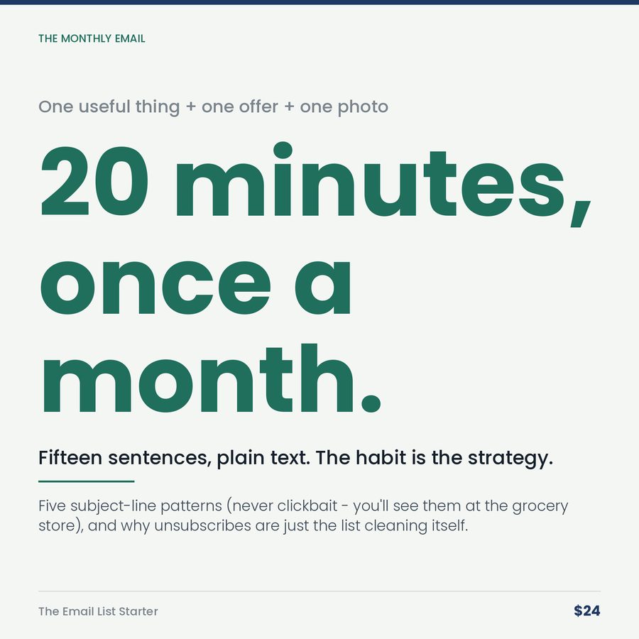 The Email List Starter: Your Followers Are Rented. Your List Is Owned. — stat