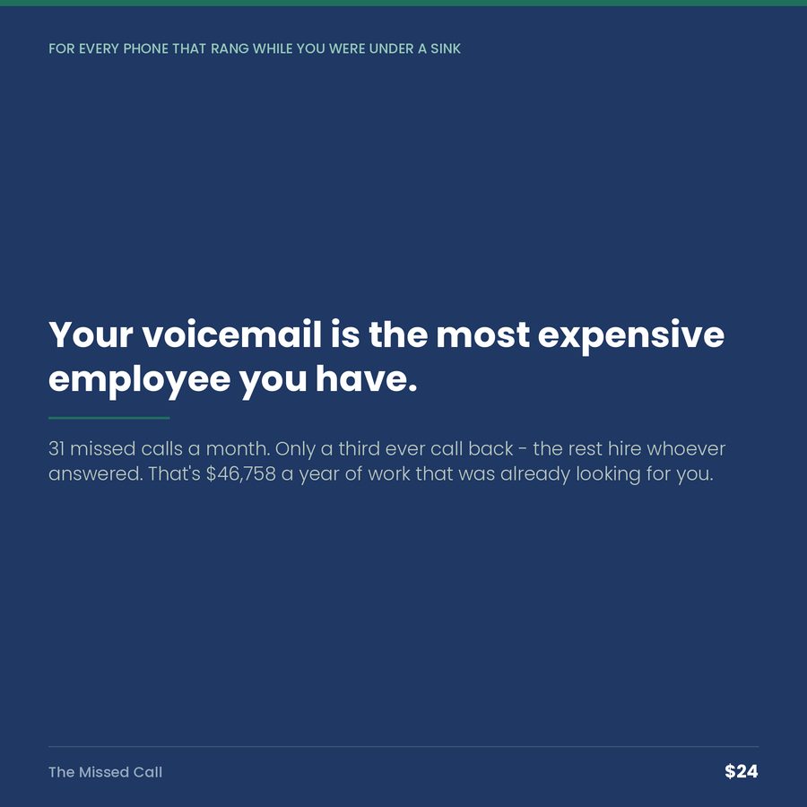 The Missed Call: Your Voicemail Is the Most Expensive Employee You Have. — quote