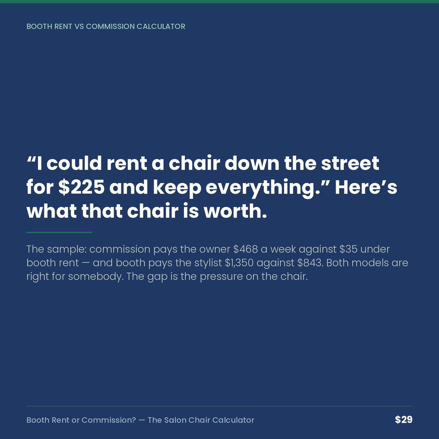Booth Rent or Commission? The Salon Chair Calculator — quote