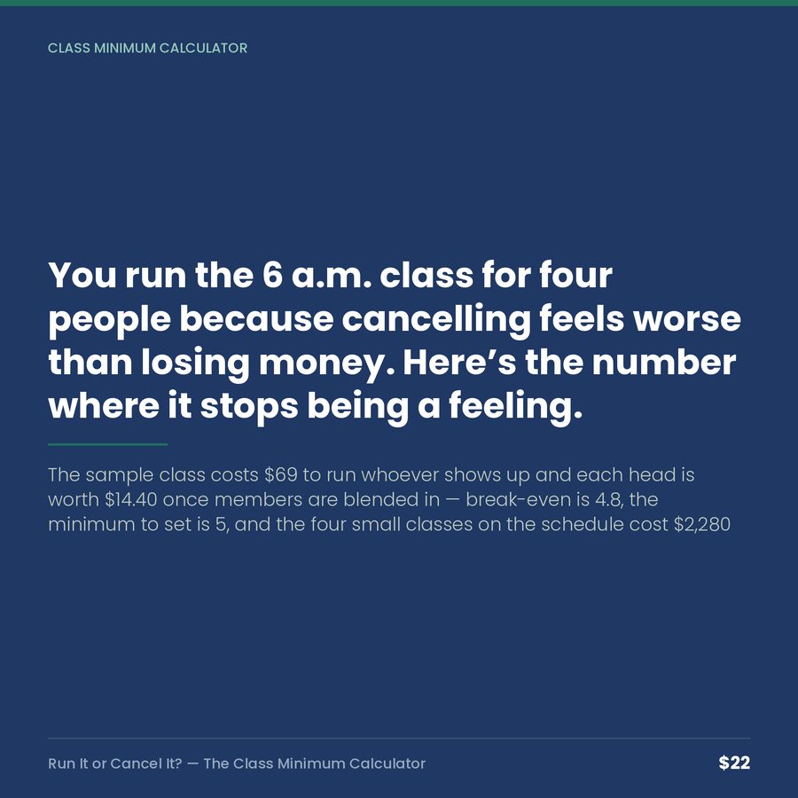 Run It or Cancel It? The Class Minimum Calculator — quote