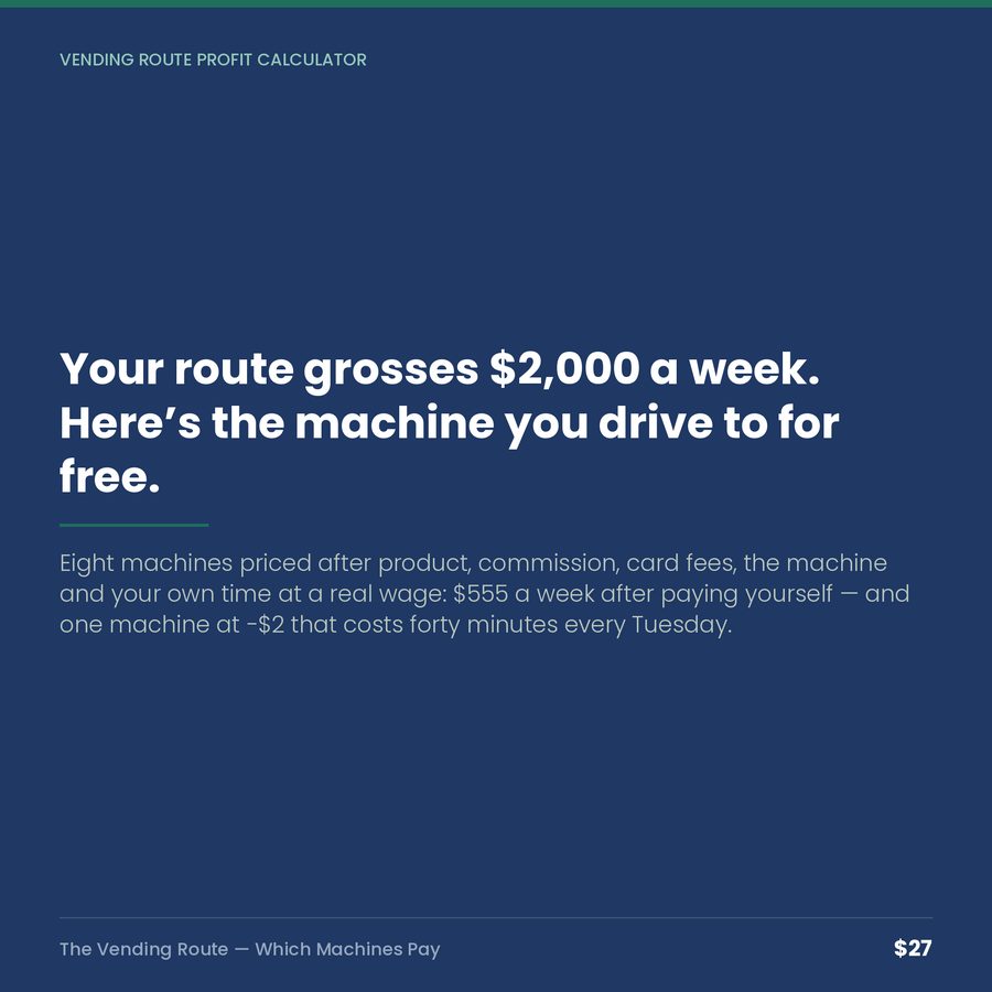 The Vending Route: Which Machines Pay — quote